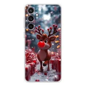 Яскравий чохол для Samsung Galaxy S24 FE з Зимові Оленята (Олень серед подарунків)