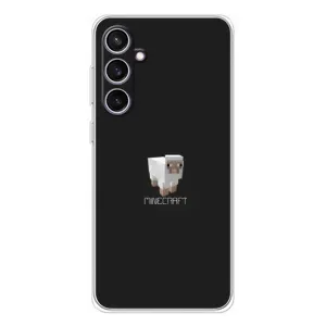 Чехол Майнкрафт на Samsung Galaxy S24 FE (AlphaPrint) Minecraft (Овечка Майнкрафт)