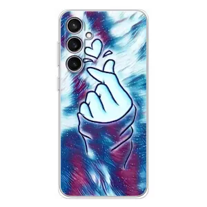 Чехол с принтом для Samsung Galaxy S24 FE (AlphaPrint - Знак сердечка) (Радужное сердце)