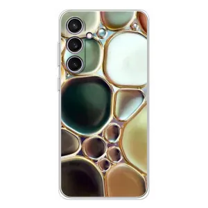 Мраморний чехол на Samsung Galaxy S24 FE (VPrint) (Радужний Мрамор)