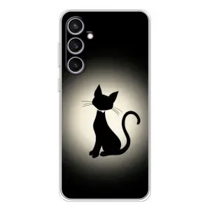 Чохол з принтом для Samsung Galaxy S24 FE (AlphaPrint) Модні коти (Силует котика)