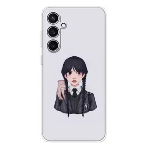 Чехлы Венсдей на Samsung Galaxy S24 FE Уэнсдей (AlphaPrint) (Уэнздей и Вещь)