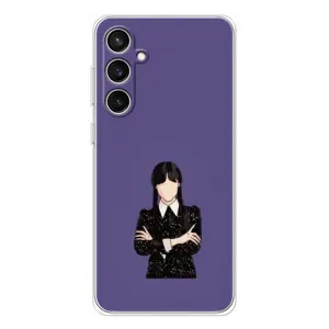 Чехлы Венсдей на Samsung Galaxy S24 FE Уэнсдей (AlphaPrint) (Уэнздей в черном)