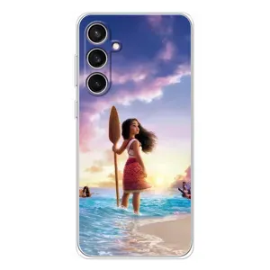Чехол с мультфильмом Моана Samsung Galaxy S24 FE (Моана с веслом)