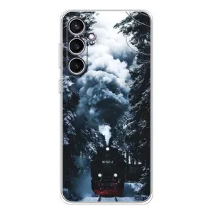 Новорічні, Святкові Чохли для Samsung Galaxy S24 FE - 2024 год (Зимовий потяг)