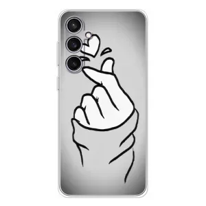 Чехол с принтом для Samsung Galaxy S24 FE (AlphaPrint - Знак сердечка) (Значок Love)