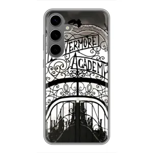 Чехол с дизайном Венздей 2 на Samsung Galaxy S24 Plus (Ворота Академии Невермор)