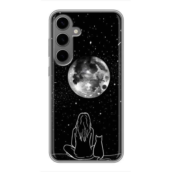 Чехол с принтом «Девушка с котом» для Samsung Galaxy S24 Plus Чехол с принтом «Девушка с котом» для Samsung Galaxy S24 Plus