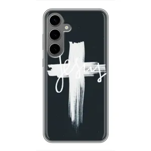Чехол для Samsung Galaxy S24 Plus (AlphaPrint) - (Христианские) (Иисус)