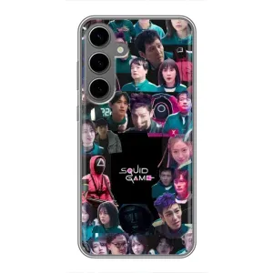 Чехол Гра в кальмара для Samsung Galaxy S24 Plus (Коллаж Игра кальмара)