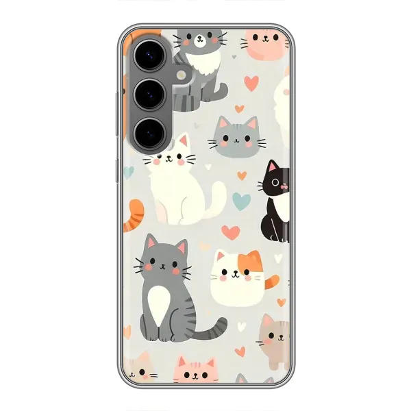 Чехол с принтом «Коллаж котов» для Samsung Galaxy S24 Plus Чехол с принтом «Коллаж котов» для Samsung Galaxy S24 Plus