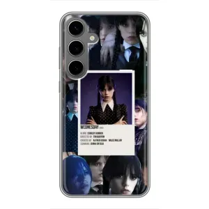 Чехлы Венсдей на Samsung Galaxy S24 Plus Уэнсдей (AlphaPrint) (коллаж Уэнздей)