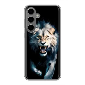 Чохол з картинкою 'Хижаки' для Samsung Galaxy S24 Plus (Лев у темряві)
