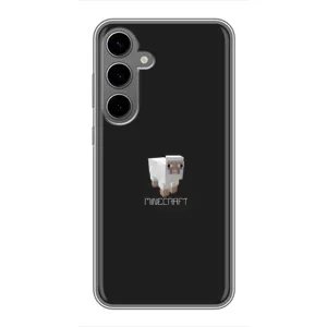 Чехол Майнкрафт на Samsung Galaxy S24 Plus (AlphaPrint) Minecraft (Овечка Майнкрафт)