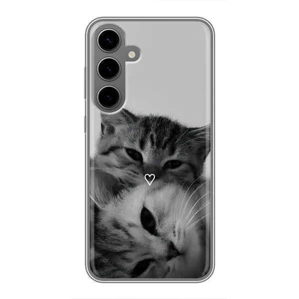 Чехол с принтом «Пара котов» для Samsung Galaxy S24 Plus Чехол с принтом «Пара котов» для Samsung Galaxy S24 Plus
