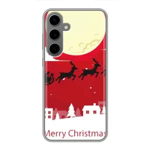 Різдвяні Чохли для Samsung Galaxy S24 Plus (VPrint) (Санта з оленями)