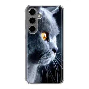 Чехлы с Котиками для Samsung Galaxy S24 Plus (VPrint) (Серый Кот)
