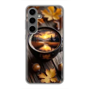 Чохол з принтом «Темна кава» для Samsung Galaxy S24 Plus