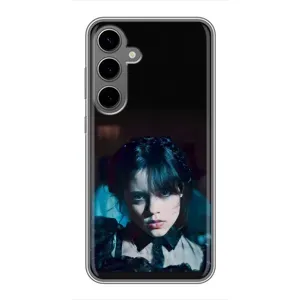 Чехлы Венсдей на Samsung Galaxy S24 Plus Уэнсдей (AlphaPrint) (взгляд Уэнздей)