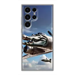 Чехол с мемом Тралалело тралала на Samsung Galaxy S24 Ultra (Бомбардиро крокодило)