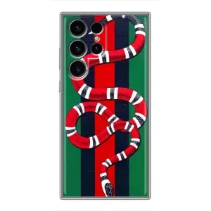 Чехлы ГУЧЧИ для Самсунг С24 Ультра (AlphaPrint) (Gucci змия)