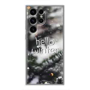 Новогодние, Праздничные Чехлы для Samsung Galaxy S24 Ultra - 2024 год (Hello winter)
