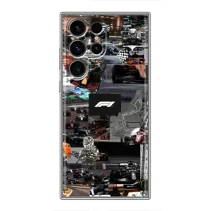 Чехол Формула1 на Samsung Galaxy S24 Ultra (Гоночный коллаж Ф1)