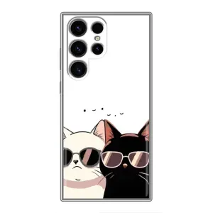Чехол с рисунком кот на Samsung Galaxy S24 Ultra (Коты в очках)