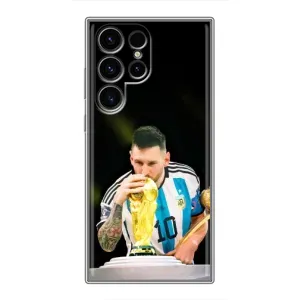 Чехлы для Samsung Galaxy S24 Ultra (Leo чемпион) (AlphaPrint) (Кубок Месси)