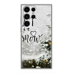 Новогодние, Праздничные Чехлы для Samsung Galaxy S24 Ultra - 2024 год (Let it snow)