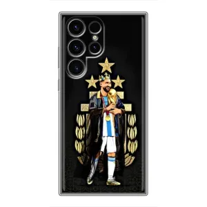 Чехлы для Samsung Galaxy S24 Ultra (Leo чемпион) (AlphaPrint) (Месси Король)