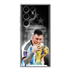 Чехлы для Samsung Galaxy S24 Ultra (Leo чемпион) (AlphaPrint) (Месси Чемпион)