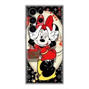 Чехол Disney Mouse Samsung Galaxy S24 Ultra (PREMIUMPrint) (Минни peace)