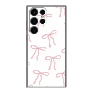 Чохол з бантиками на Samsung Galaxy S24 Ultra (Рожеві бантики)
