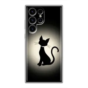 Чехол с принтом для Samsung Galaxy S24 Ultra (AlphaPrint) Модные коты (Силуэт котика)