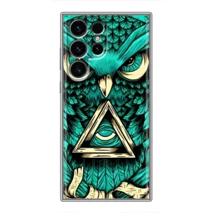 Чехол с птицами на Samsung Galaxy S24 Ultra (VPrint) (Сова с глазом)