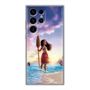 Чехол с мультфильмом Моана Samsung Galaxy S24 Ultra (Моана с веслом)