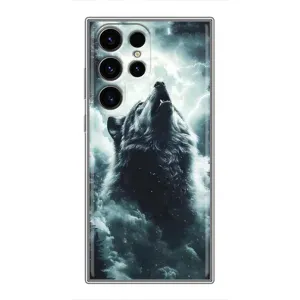 Чехол с картинкой «Хищники» для Samsung Galaxy S24 Ultra (Волк в облаках)