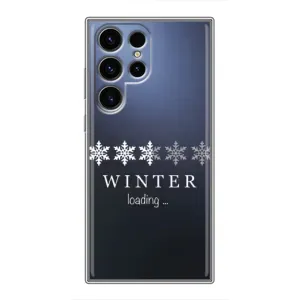 Зимние Чехлы для Самсунг С24 Ультра - прозрачный фон (Winter loading)