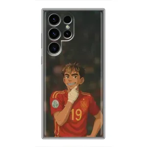 Чехол с футболистом Ламин Ямаль Samsung Galaxy S24 Ultra (Ямаль аниме)