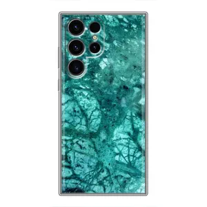 Мраморный чехол на Samsung Galaxy S24 Ultra (VPrint) (Зеленый мрамор)
