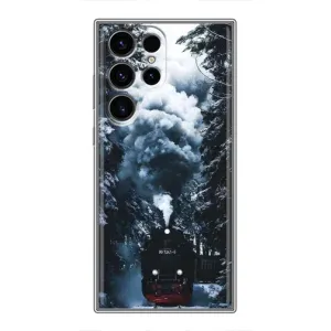 Новогодние, Праздничные Чехлы для Samsung Galaxy S24 Ultra - 2024 год (Зимний поезд)