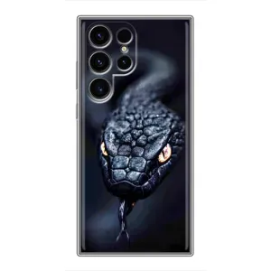 Чехол с картинкой «Хищники» для Samsung Galaxy S24 Ultra (Черная змея)