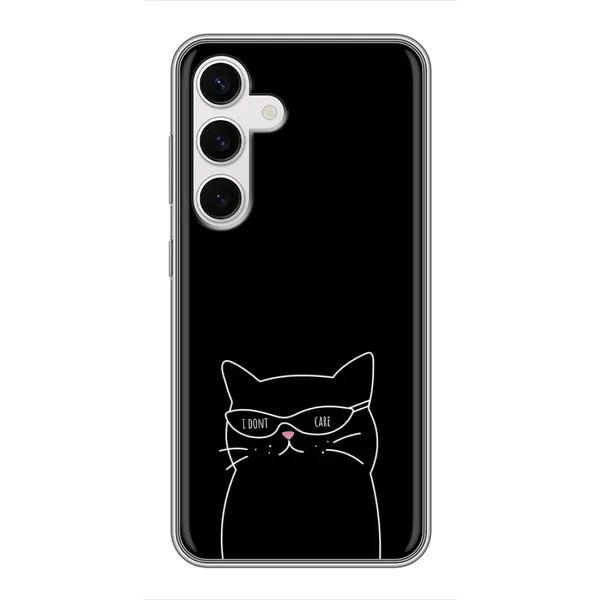 Чохол з принтом «Байдужий кіт» для Samsung Galaxy S24