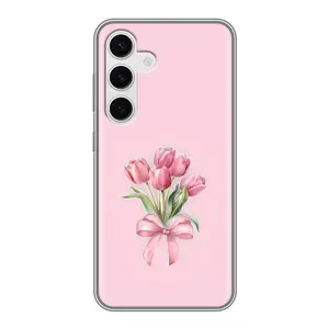 Чохол з розовим принтом для Samsung Galaxy S24 (Букет квітів)