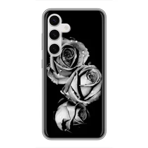 Чохол з принтом «Чорна троянда» для Samsung Galaxy S24