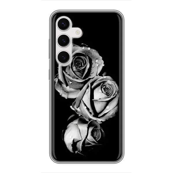Чохол з принтом «Чорна троянда» для Samsung Galaxy S24 Чохол з принтом «Чорна троянда» для Samsung Galaxy S24