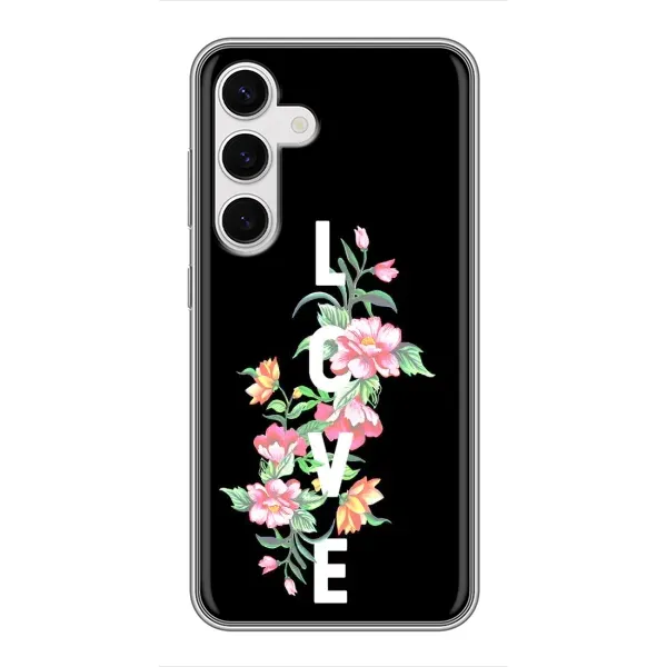 Чехол с принтом «Цветы LOVE» для Samsung Galaxy S24 Чехол с принтом «Цветы LOVE» для Samsung Galaxy S24