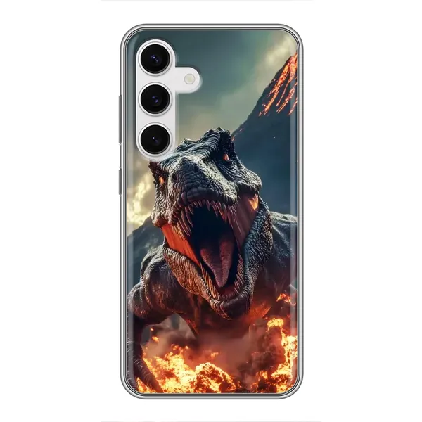 Чохол з принтом «Вогняний динозавр» для Samsung Galaxy S24 Чохол з принтом «Вогняний динозавр» для Samsung Galaxy S24