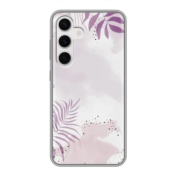 Чохол з принтом «Фіолетове листя» для Samsung Galaxy S24